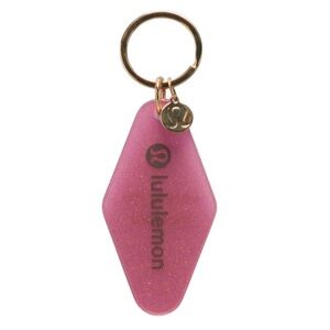 Lululemon Diamond-Shaped Hotel Keychain Dahlia Mauve / Gold